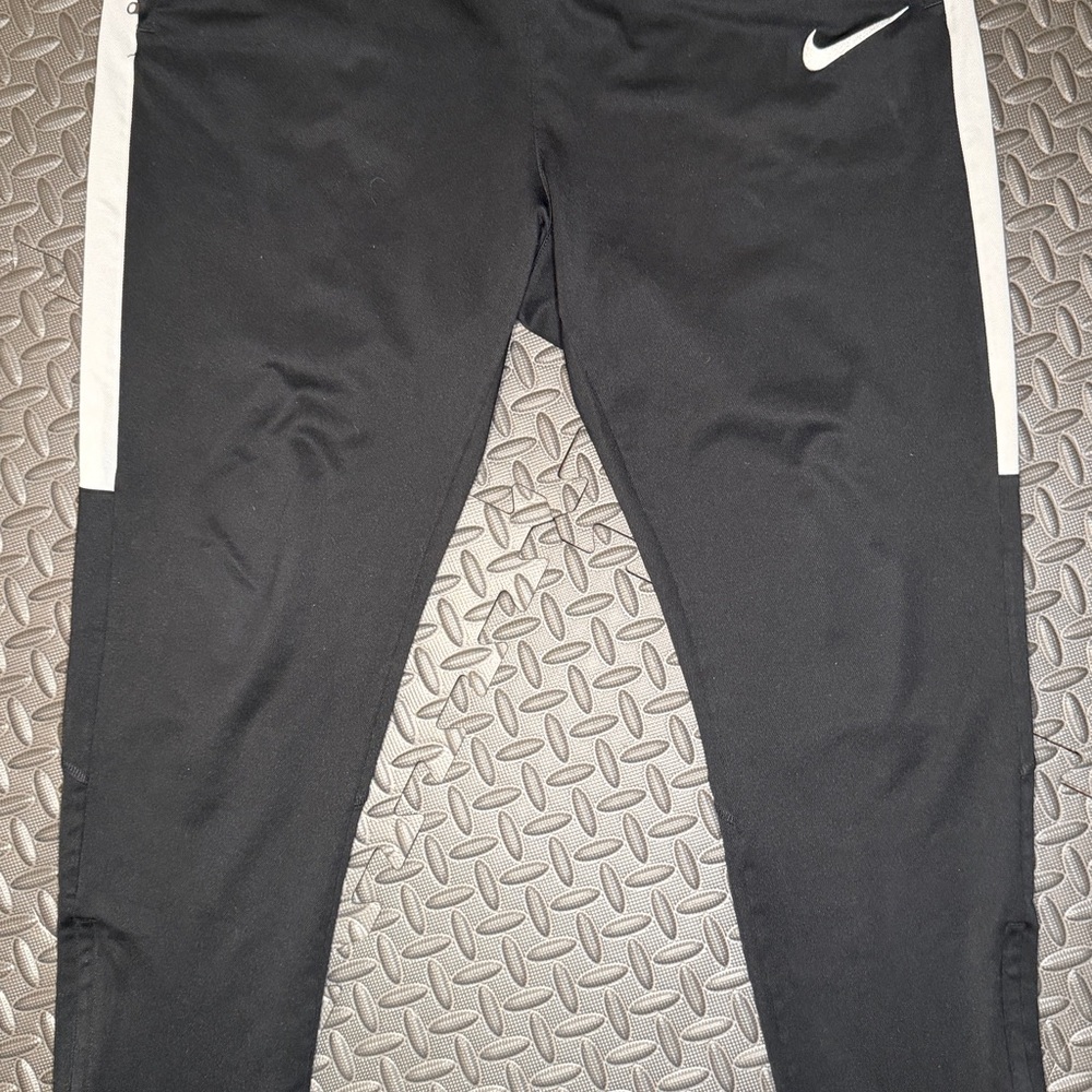 Nike Kids Black Leggings with White Swoosh